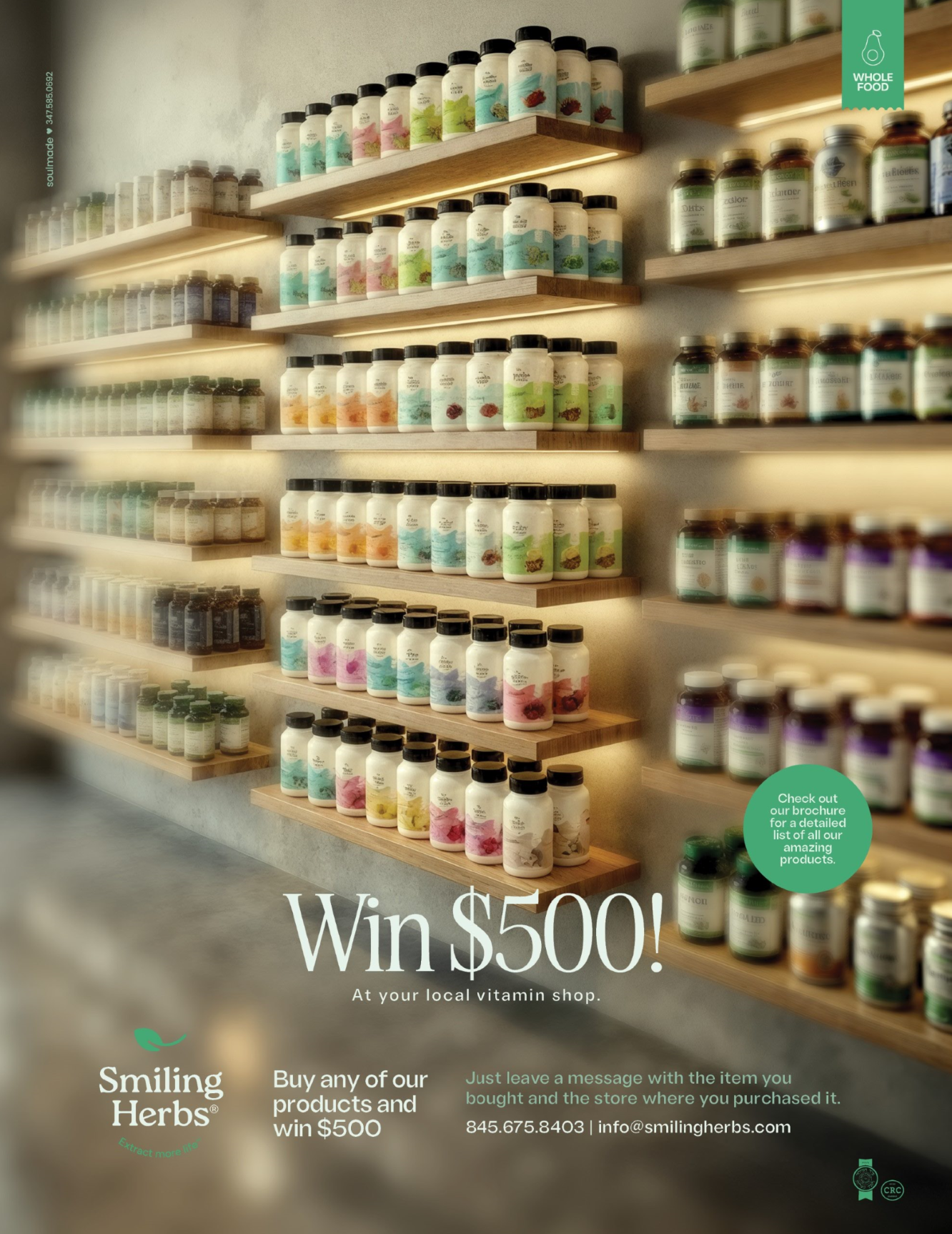 Smiling Herbs product shelves campaign ad
