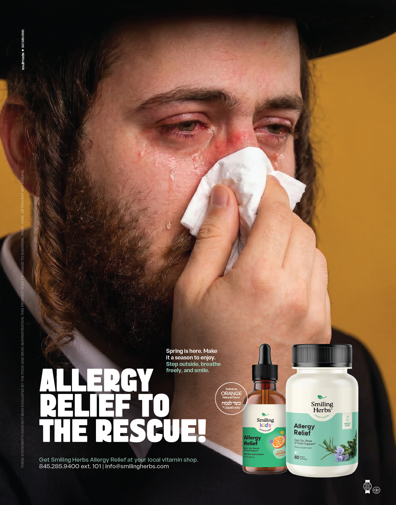 Smiling Herbs allergy relief campaign ad