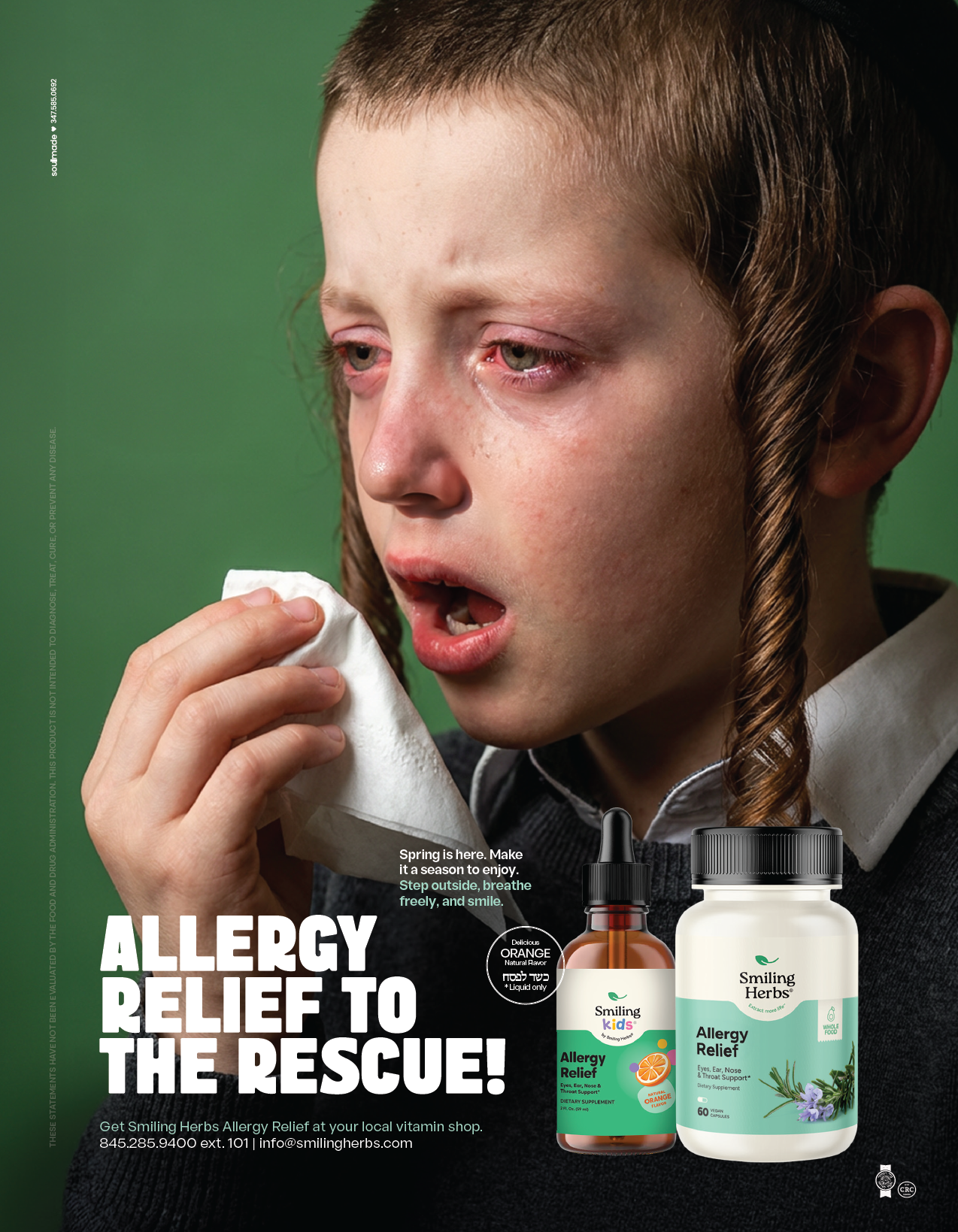 Smiling Herbs allergy relief child campaign ad