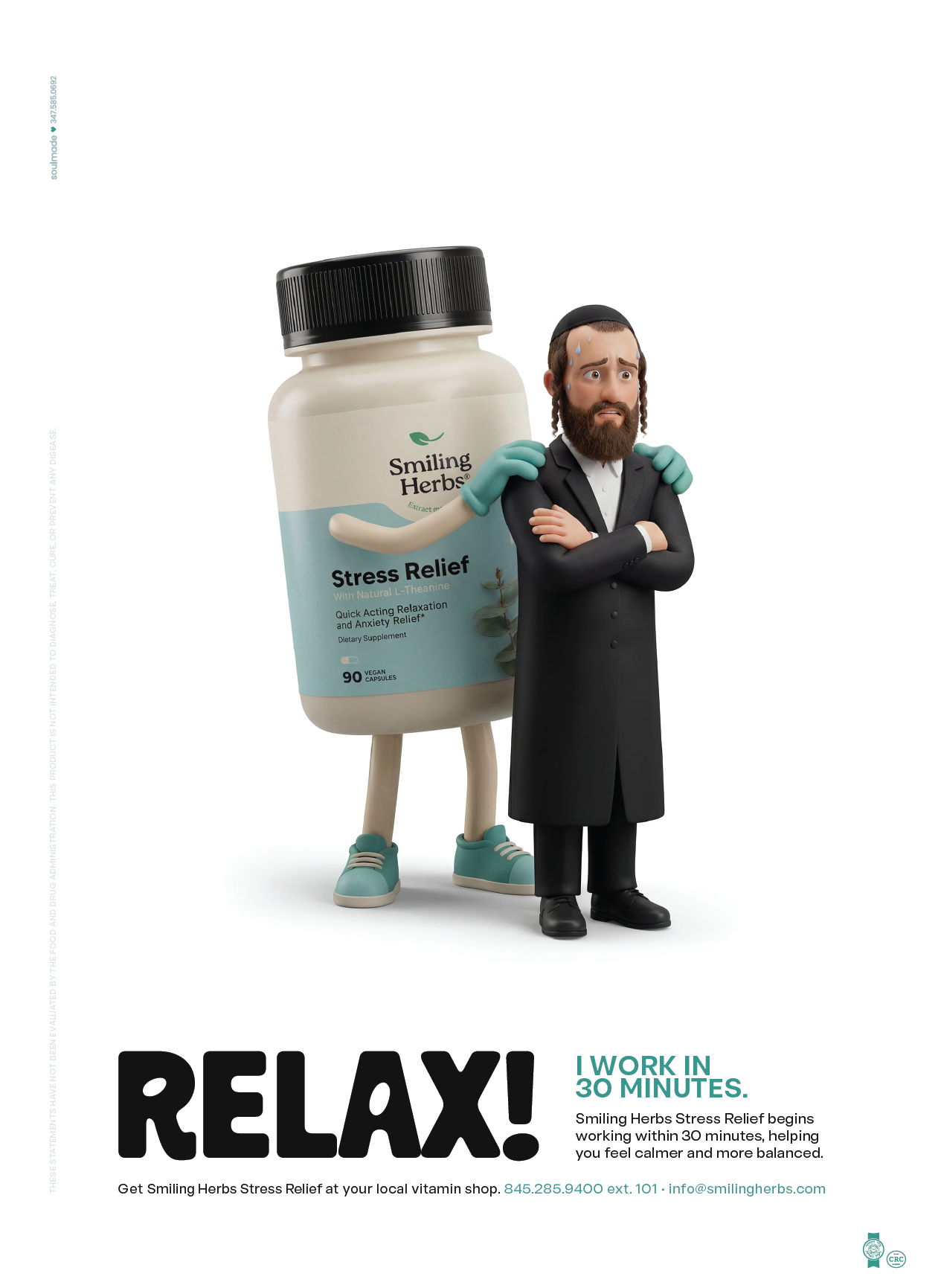 Smiling Herbs stress relief relax ad