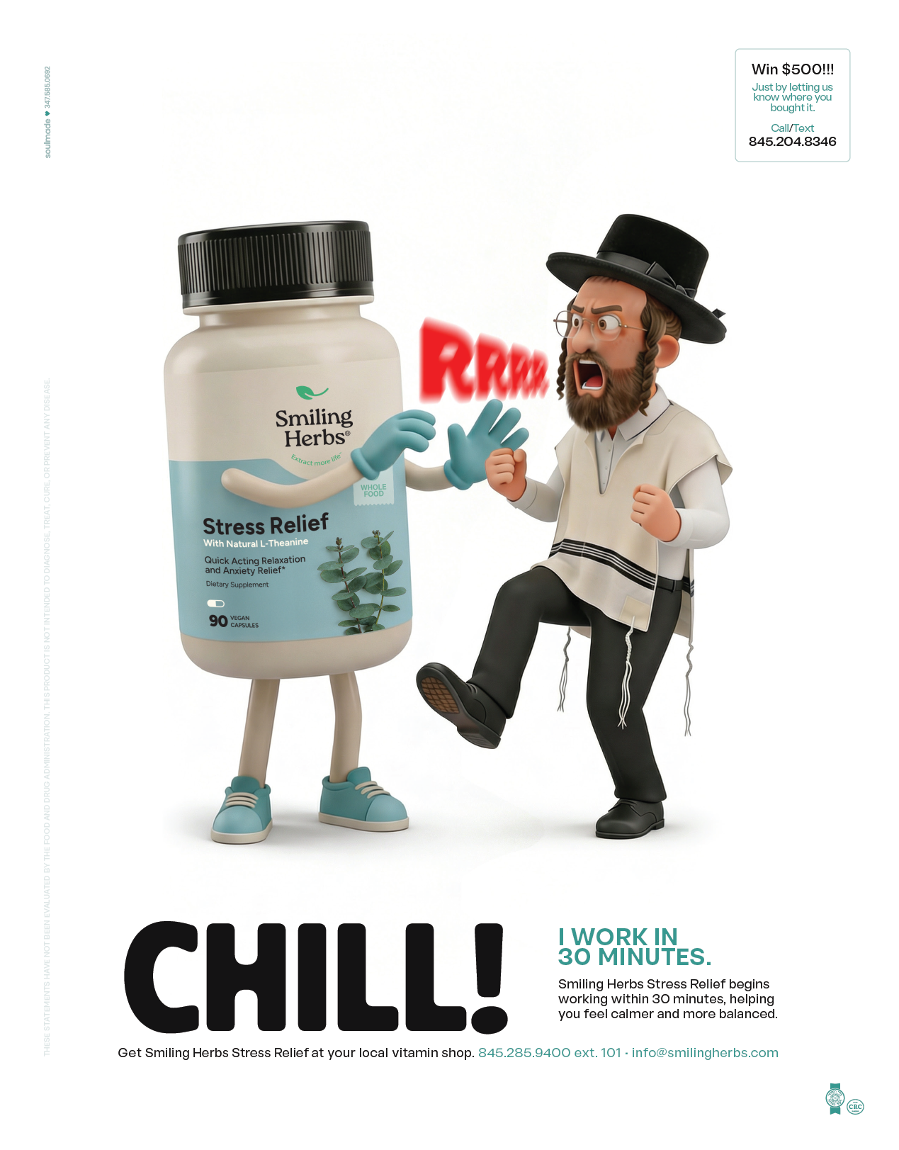 Smiling Herbs stress relief chill ad